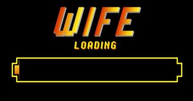 Wife text with Loading, Downloading, Uploading Bar Indicator. Download, Upload on computer screen.