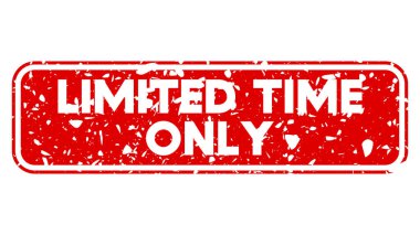 Simple vintage rubber stamp with Limited Time Only text.