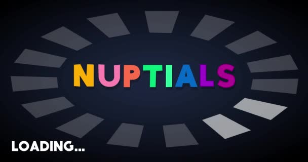 Nuptials Text Loading Downloading Uploading Bar Indicator Download Upload Computer — Stok Video