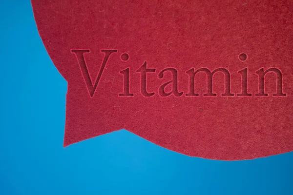 Speech Bubble Front Colored Background Vitamin Text — Fotografia de Stock