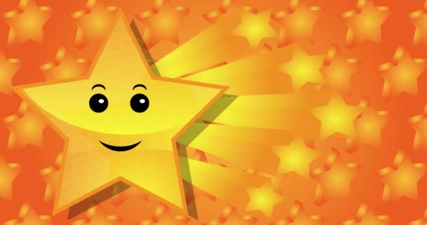 Star Saying Thank You Speech Bubble Cartoon Animation Video — Video