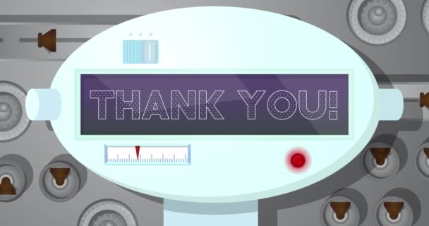 Robot Eye Showing Thank You Text Animated Video Future Robotics — Stock videók