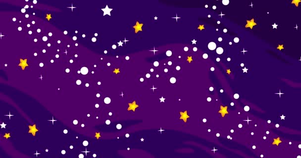 Cartoon Deep Space Background Animation Stars Resolution Cartoon Video — Video