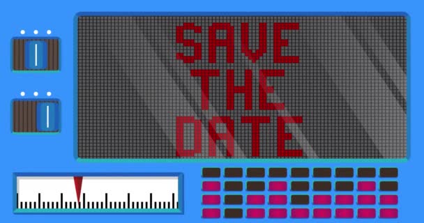 Date Text Digital Led Panel Announcement Message Light Equipment — Vídeo de Stock