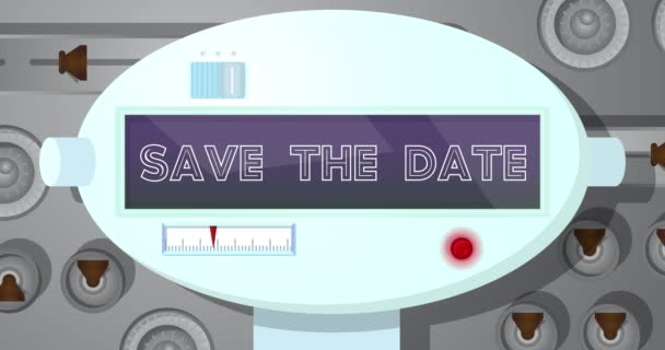 Robot Eye Showing Date Text Animated Video Future Robotics Cartoon — Stock video