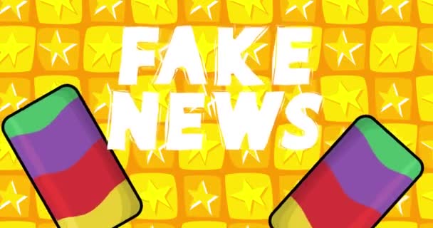 Ice Cream Fake News Text Two Colorful Animated Summer Sweet — стокове відео