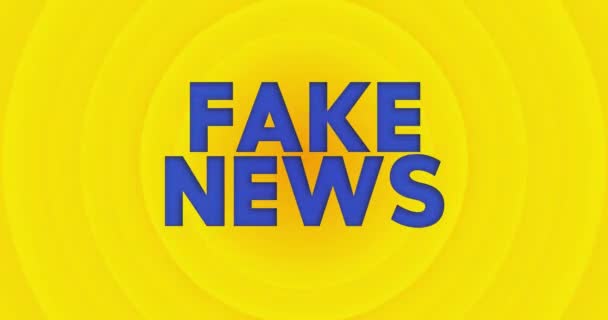 Fake News Text Yellow Hot Summer Sun Simple Animation Bright — Αρχείο Βίντεο