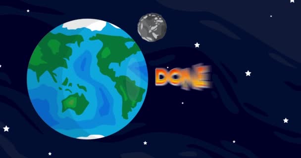 지구와 일정표로 애니메이션 — 비디오