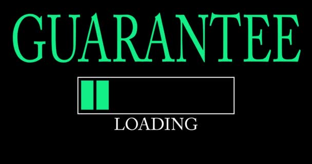 Garantietext Mit Loading Downloading Uploading Bar Indicator Herunterladen Hochladen Auf — Stockvideo