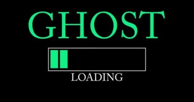 Çubuk Göstergesi Yükleme, İndirme ve Yükleme ile Hayalet metin. Bilgisayar ekranına yükle, yükle.