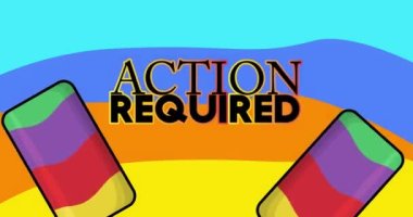 Eylemli Dondurma Gerekli metin. İki renkli yaz tatlı yemek karikatürü. 4k çözünürlük canlandırması, hareket eden resim.