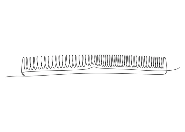 Dessin Ligne Continue Peigne Thin Line Illustration Concept Vectoriel Contour — Image vectorielle