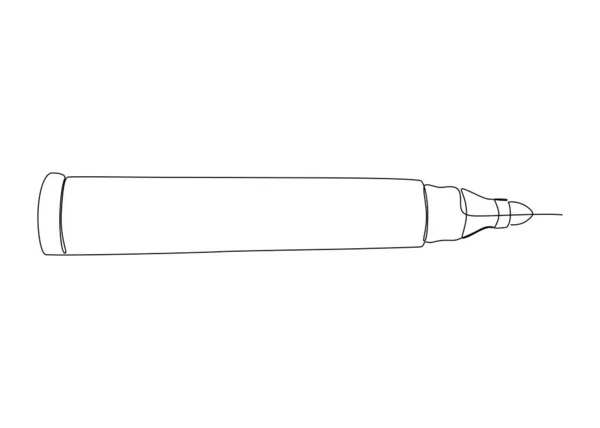 Eén Doorlopende Lijntekening Van Whiteboard Marker Dunne Lijn Illustratie Vector — Stockvector