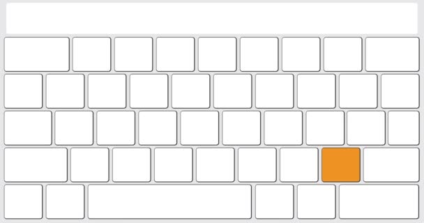 在白色电脑键盘上写下 秋季销售 这个字 电子电脑设备部分 键盘的特写 — 图库视频影像