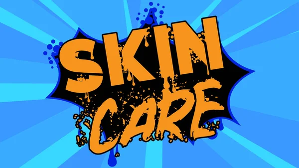 Cilt bakımı. Graffiti etiketi. Soyut modern sokak sanatı dekorasyonu kentsel resim tarzında gerçekleştirildi.