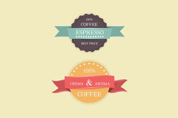 kahve çerçeveleri ve etiketleri, vektör çizim