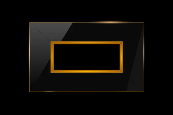 Altın ağızlı, vektör çizim cam çerçeve