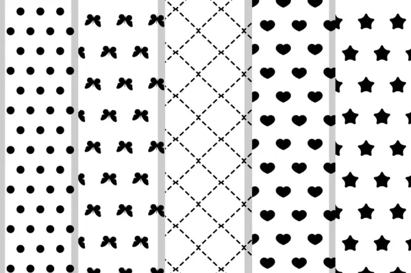 5 farklı Dikişsiz desen (döşeme vektör)