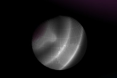 Gümüş Top, 3d, illüstrasyon vektör