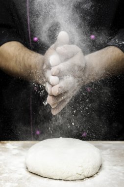 hands with flour clipart