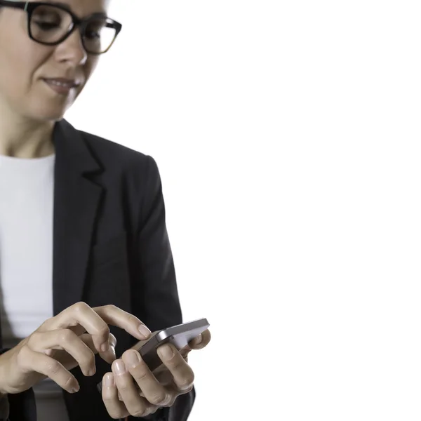 Business woman using a mobile phone — Stock Photo, Image