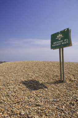 Brighton. Boundary of Naturist Beach clipart