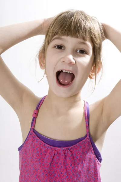 Chica haciendo yoga — Foto de Stock