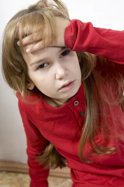 Sad and lonely little girl — Stock Photo, Image