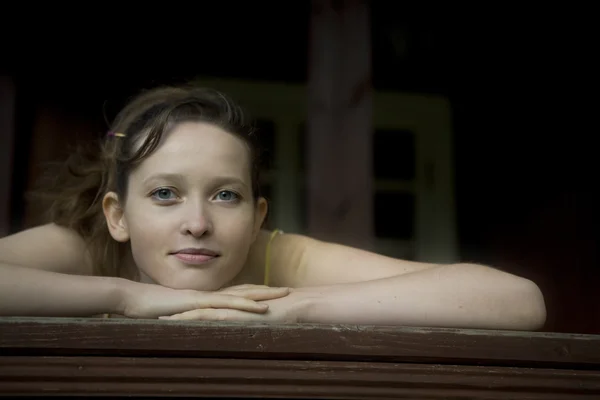 Closeup portrait of young woman — Stock Photo, Image