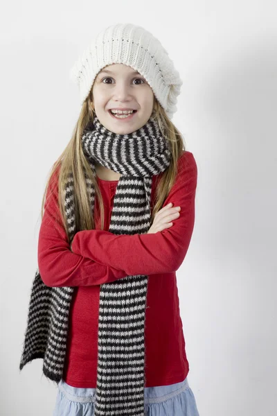 Menina em roupas de inverno — Fotografia de Stock