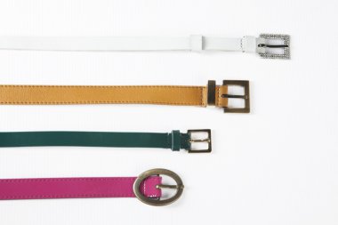 farklı Deri kemerler kümesi