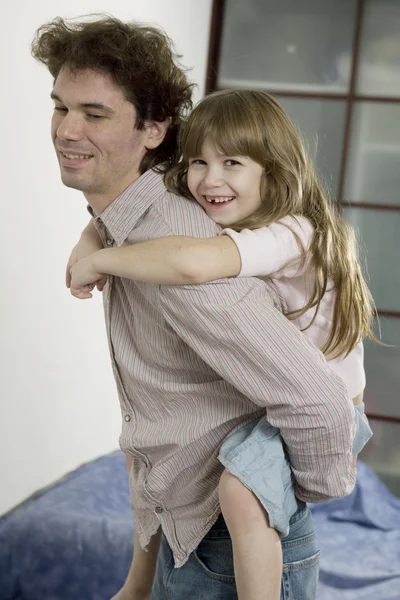 Familia feliz. Padre e hija — Foto de Stock