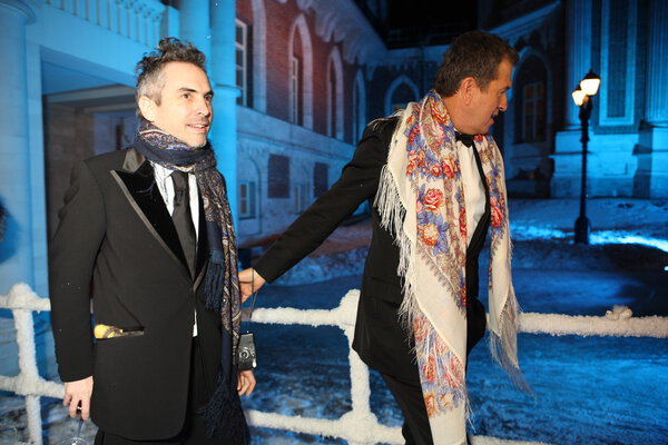 Mario Testino and director Chris Columbus at Love Ball