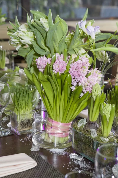 Ramo de tulipán y jacinto — Foto de Stock