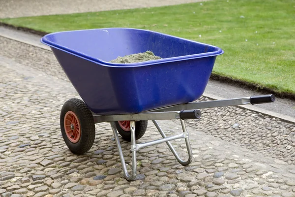 Blue handbarrow — Stock Photo, Image