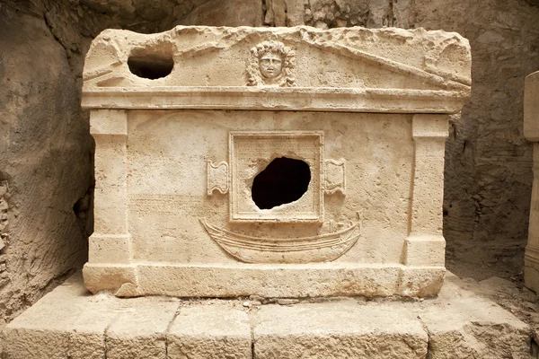 Sarcophagus of Captain Eudemos, Olympos, Turkey — Stock Photo, Image