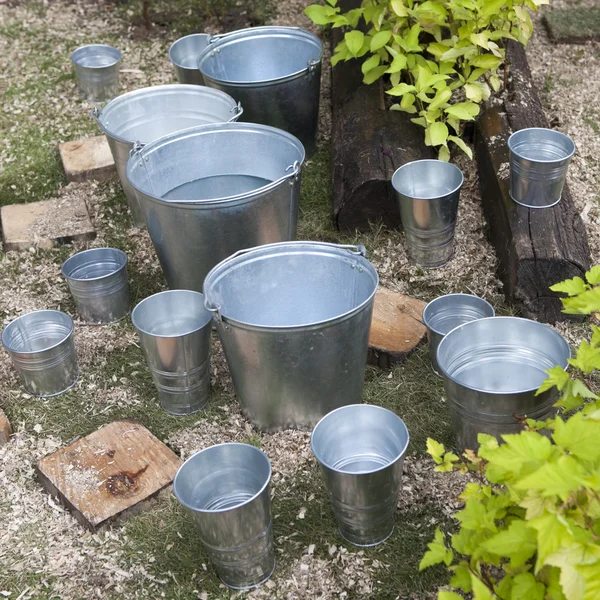 Buckets of water — Stock Photo, Image