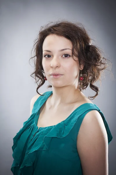 Beautiful closeup portrait of young caucasian female — Stock Photo, Image