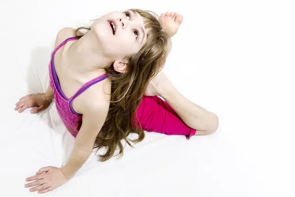 Girl doing yoga — Stock Photo, Image