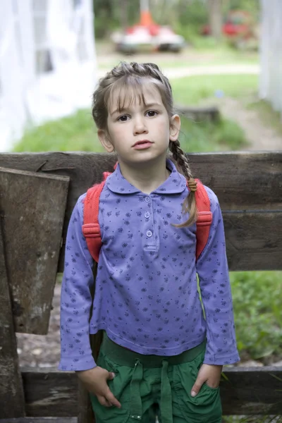 Portret of young sad girl — Stock Photo, Image