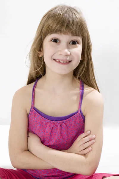 Girl doing yoga — Stock Photo, Image