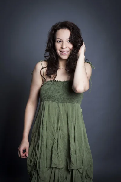 Belo closeup retrato de jovem caucasiano feminino — Fotografia de Stock