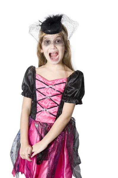 Girl in carnival fancy dress — Stock Photo, Image
