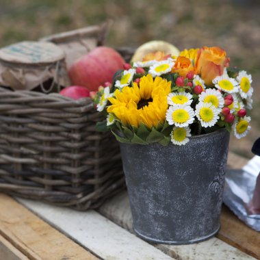 güzel ayçiçeği buket