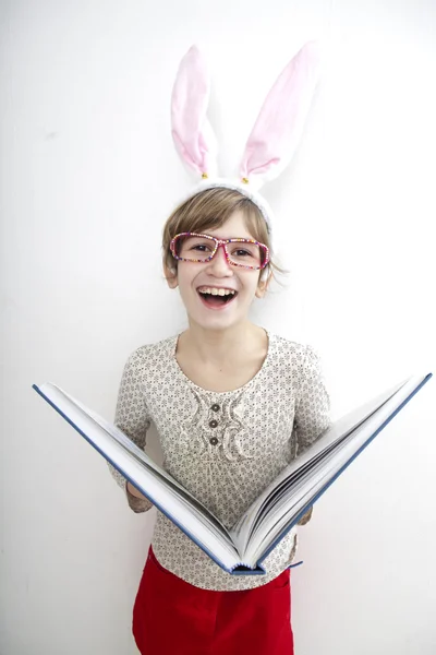 Girl with book — Stock Photo, Image