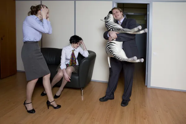 Colleagues have fun. — Stock Photo, Image