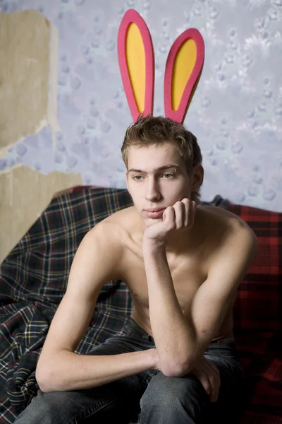 Retrato de menino adolescente — Fotografia de Stock