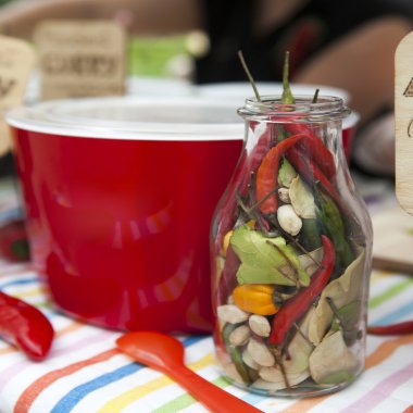 şişenin içinde karışık baharat