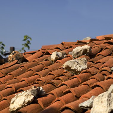 Güzel eski thatched yazlık
