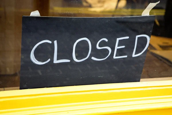Schild "geschlossen" im Café — Stockfoto